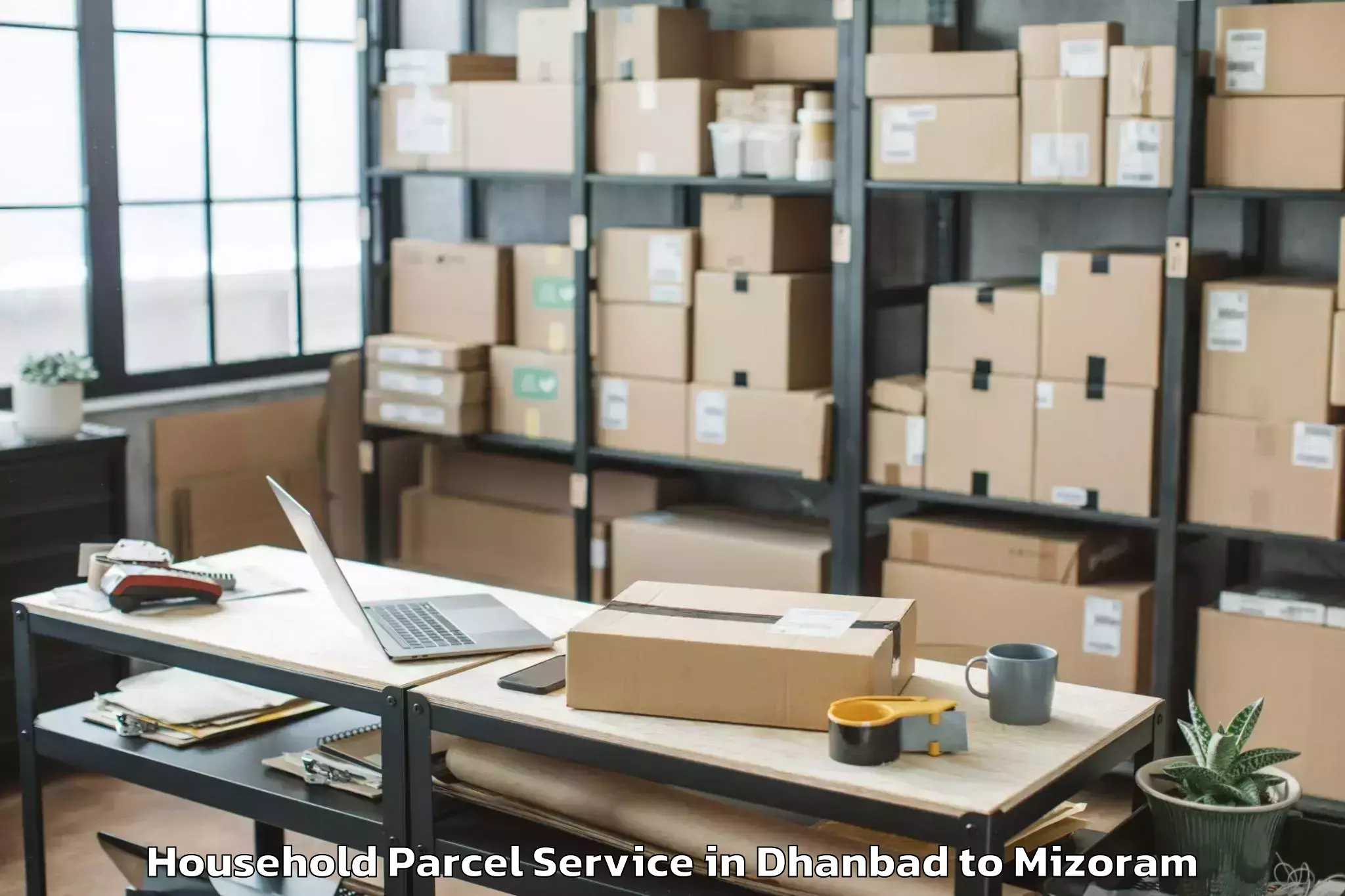 Dhanbad to Lawngtlai Household Parcel Booking